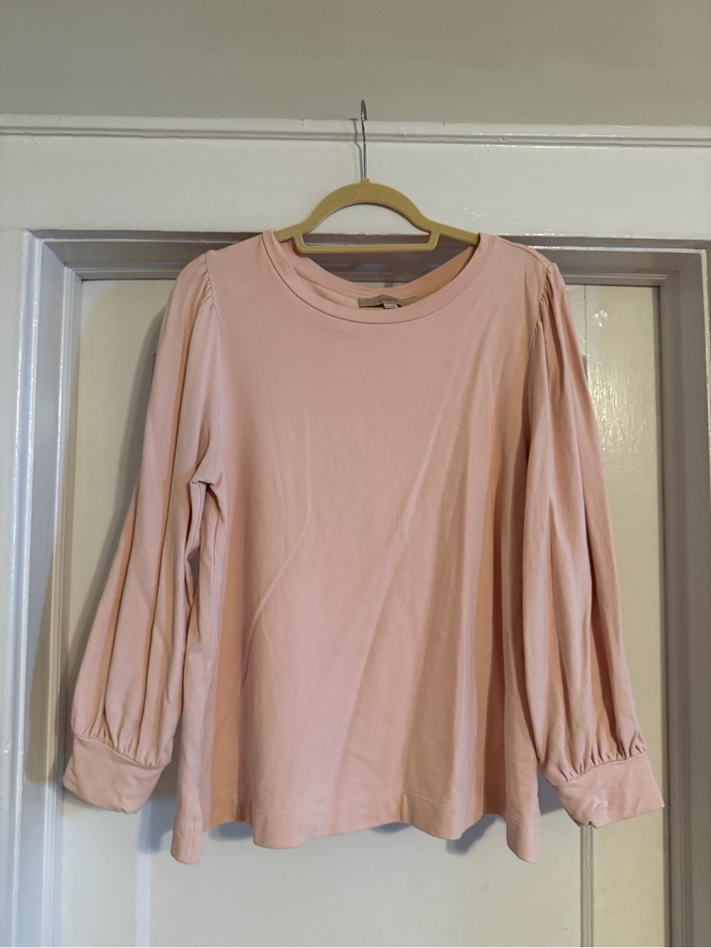 LOFT Women's Long-Sleeve Puff Shoulder Top - Light Pink